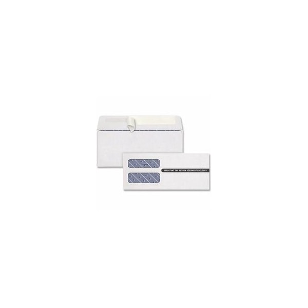 Tops 1099 Double Window Envelope, Commercial Flap, Self-Adhesive, Contemporary Seam, 3.75x8.75, Wht, 24PK 2222PS3 - main