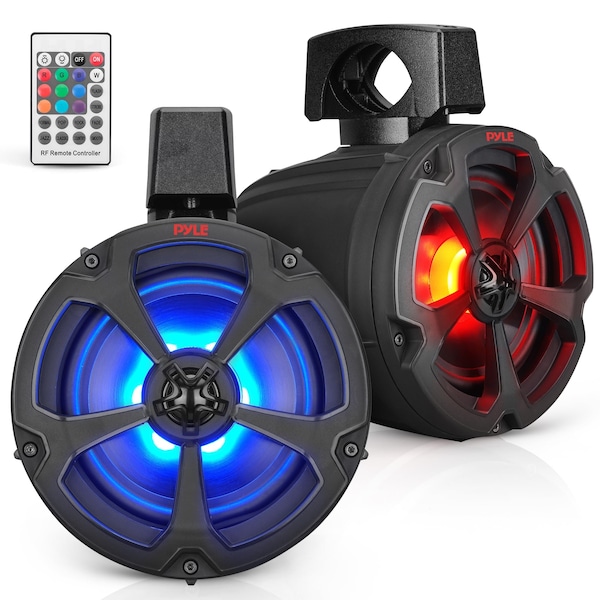 Pyle Marine Speakers, Boat Speakers, Waterproof Speakers, 6.5 in Water-Resistant Bluetooth, 1200 Watt PLUTV65BTR - main