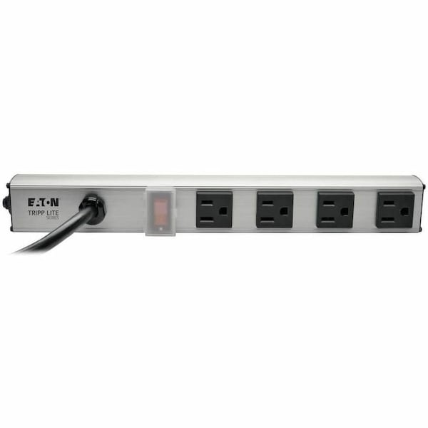 Eaton Tripp Lite Series 4-Outlet Power Strip, 6 ft. 1.83 m Cord, 5-15P, 12 in. PS120406 - main