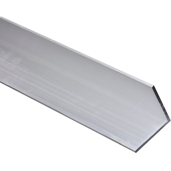 Stanley 4204BC Series Angle Stock, 2 in L Leg, 96 in L, 18 in Thick, Aluminum, Mill N258-400 - main