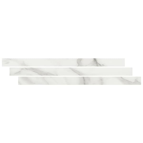 Msi LVT Trim, LVT, White-Cool, 94 in L, 2.75 in W, Low Gloss ZOR-LVT-TR-0635 - main