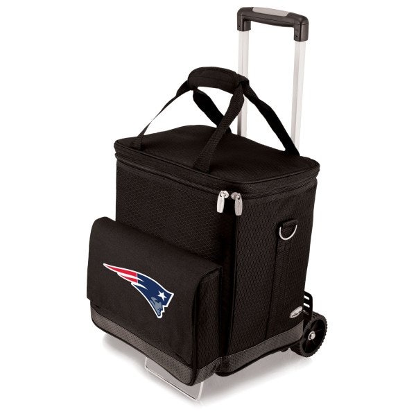 Picnic Time Family Of Brands NFL New England Patriots - Cellar 6-Bottle Wine Carrier & Cooler Tote with Trolley 660-85-179-194-2 - main