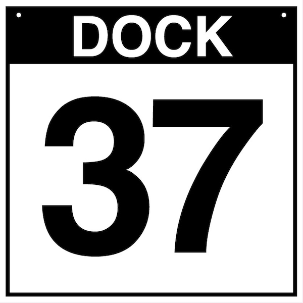 5S Supplies Loading Dock 37 Sign - ALM - 12in x 12in DOCK37-ALM-1212 - main
