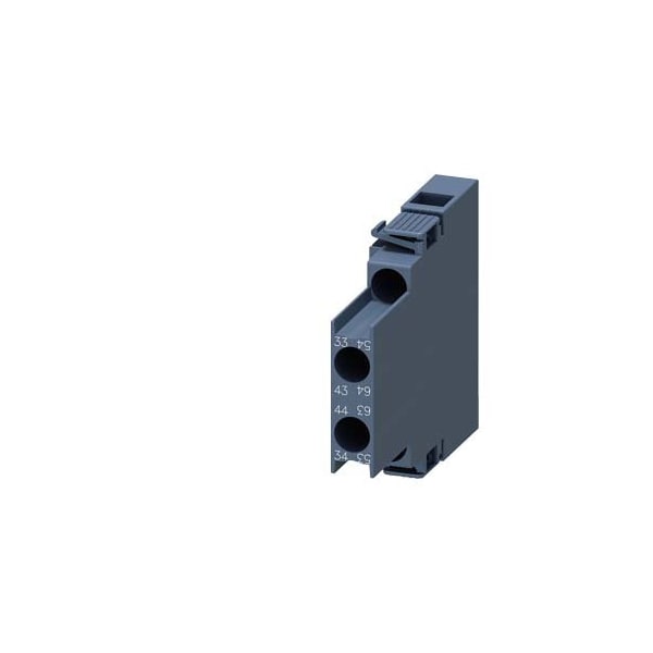 Siemens auxiliary switch, lateral, 2 NO, on the left: 53/54, 63/64, on the right: 3RH2921-1DA20 - main