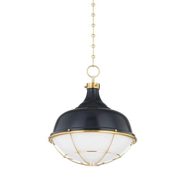 Hudson Valley Lighting Holkham 1 Light Pendant 18 In. Aged Brass MDS1502-AGB/DBL - main