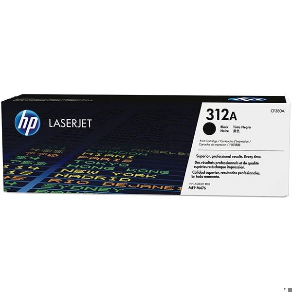 Hp 312A Black Original LaserJet Toner Cartridge, 2,280 Yield CF380A - main
