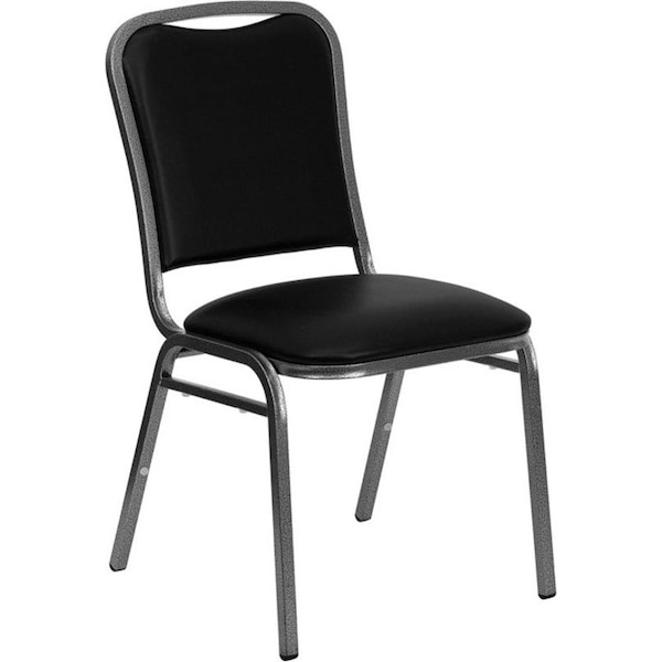 Flash Furniture Hercules Banquet Chair, Black Back, 17-3/4 in W 22" L 32-1/2" H, Vinyl Seat NG-108-SV-BK-VYL-GG - main