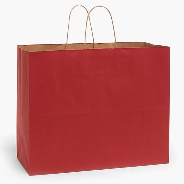 Nashville Wraps Christmas Red Recycled Kraft Bags, Vogue 16x6x12", 250PK BVTCR - main