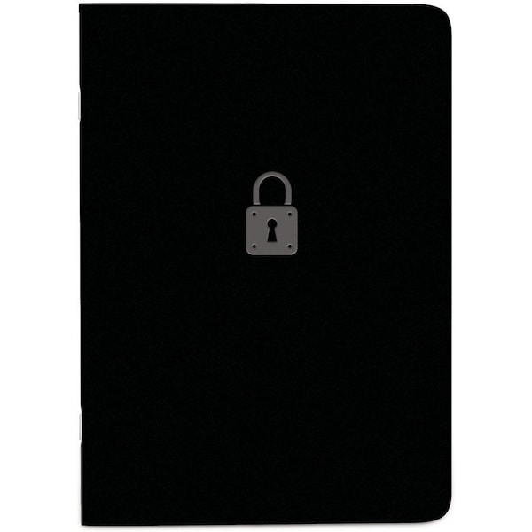 Rediform Password Notebook, Black REDA00781 - main