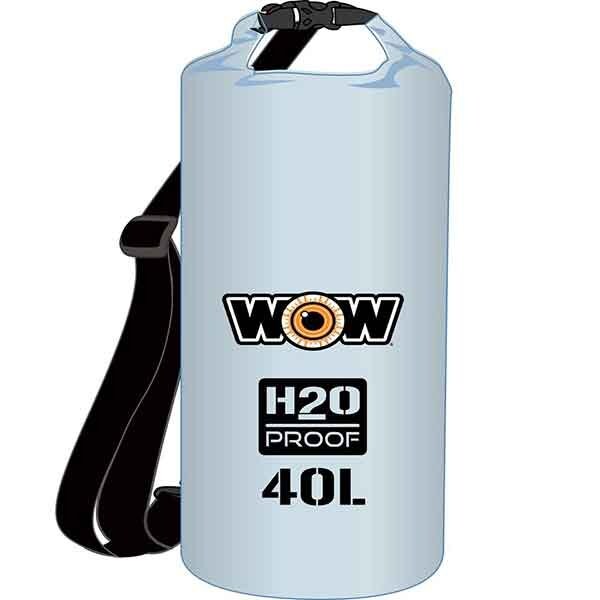 Wow Sports WATERPROOF POUCH Hiking 40 Liter Capacity 1 Large Buckle Locked Compartment Clear With Black WOW 18-5100C - main