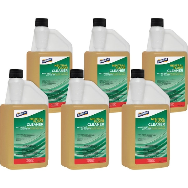 Genuine Joe Neutral Floor Cleaner Concentrate - Multi-Surface - 32 fl oz, 6PK GJO99671CT - main