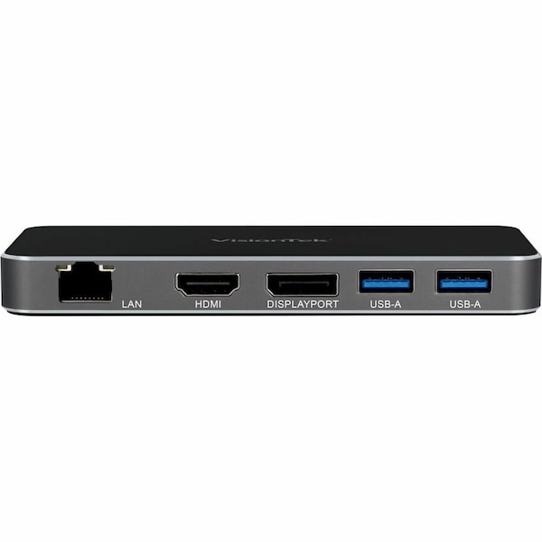 Visiontek VT400 USB-C PORTABLE HUB - DUAL 4K DISPLAY DP/HDMI ETHERNET 100W POWER PASSTHROUGH 2X USB-A 901469 - main