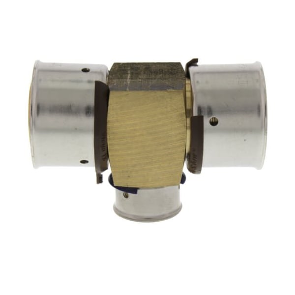 Viega PureFlow Press tee P1 1.25 P2 1.25 P3 0.75 bronze 94072 - main