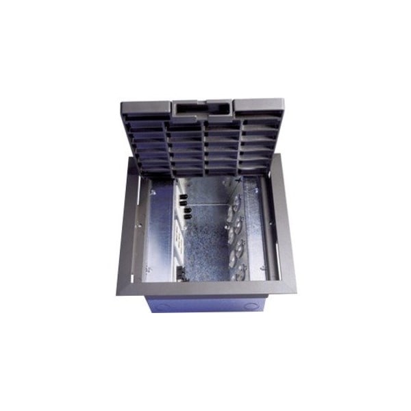 Wiremold Electrical Box, 115 cu in, Floor Box Type, 8 Gangs, Steel AC10105-2 - main
