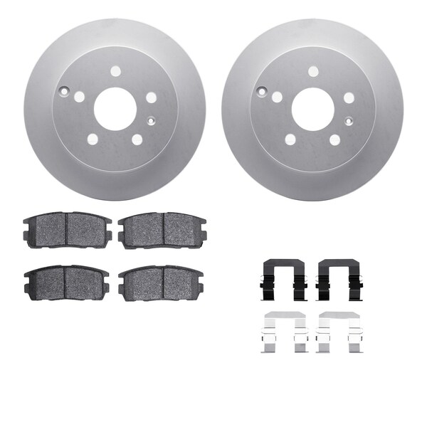 Dynamic Friction Co DFC GEOSPEC Coated Rotors with 5000 Brake Pads - Ceramic and Hardware 4512-48140 - main
