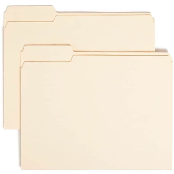 Smead 13 Tab Cut Letter Recycled Top Tab File Folder, Manila, 500PK SMD10331CT - main