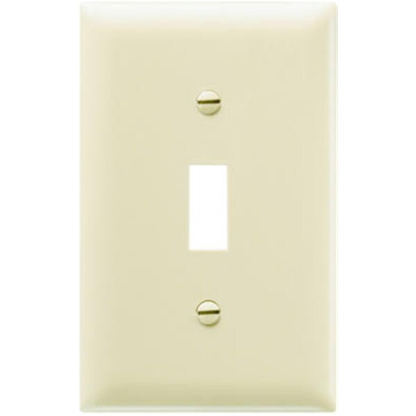 Nextgen TP1ICP10 1 Gang 1 Toggle Opening Nylon Wall Plate, Ivory, 10PK NE586457 - main