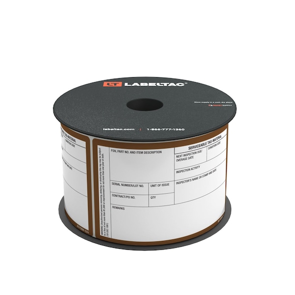 Labeltac Military Condition Tags 3in x 5in, 200 labels per roll Form, DD1575, Brown LT35MCT10 - main