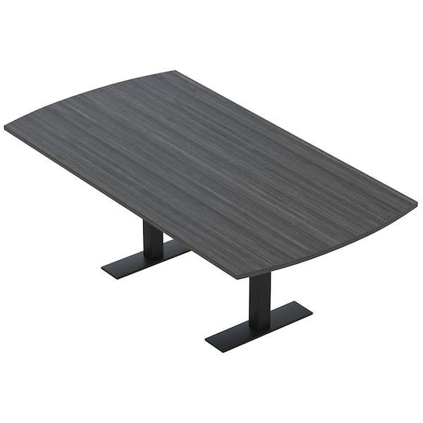 Skutchi Designs 6 Person Conference Table With Power Unit | 6' Arc Rectangle Table | Harmony Series HAR-AREC-48X72-T.BK-WA7949-NA - main