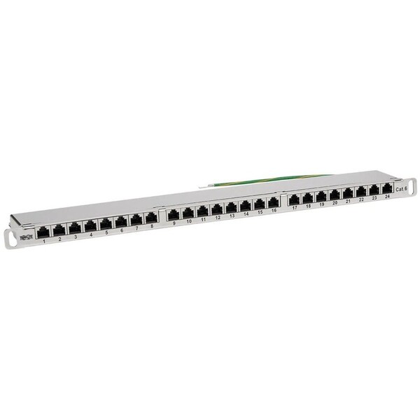 Tripp Lite CAT5E/CAT6 24-PORT PATCH PANEL - SHIELDED, KRONE IDC, 568A/B, RJ45 ETHERNET, 0.5 N252-024-HU-SHK - main