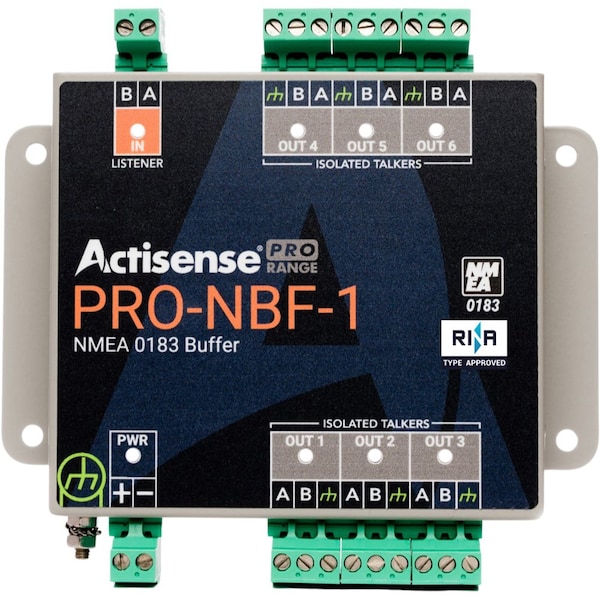 Actisense PRO NMEA Buffer - 1 OPTO Input, 6 ISO-Drive Outputs, Serial Port, Pluggable Screw Terminal PRO-NBF-1 - main