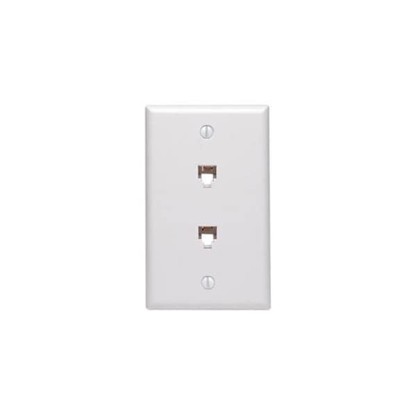 Leviton Telephone Wall Jack, Ivory 40244-I - main