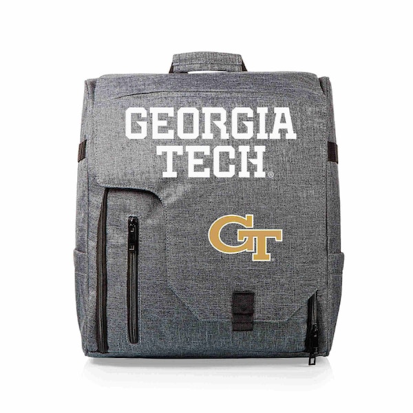 Picnic Time Family Of Brands Georgia Tech Yellow Jackets - Commuter Travel Backpack Cooler, Heathered Gray 651-00-105-194-0 - main