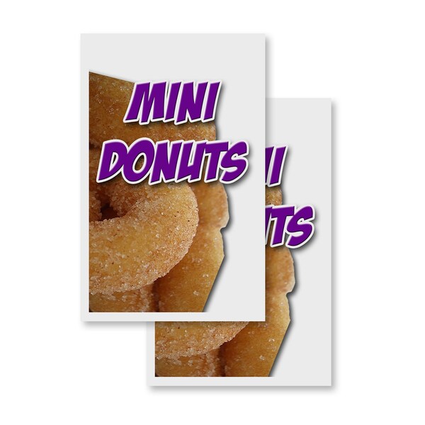 Signmission Mini Donuts, Vinyl Decals Only 24 Inch x 36 Inch, Vinyl Decal, 2PK DSB-2436-2PACK-Mini Donuts - main