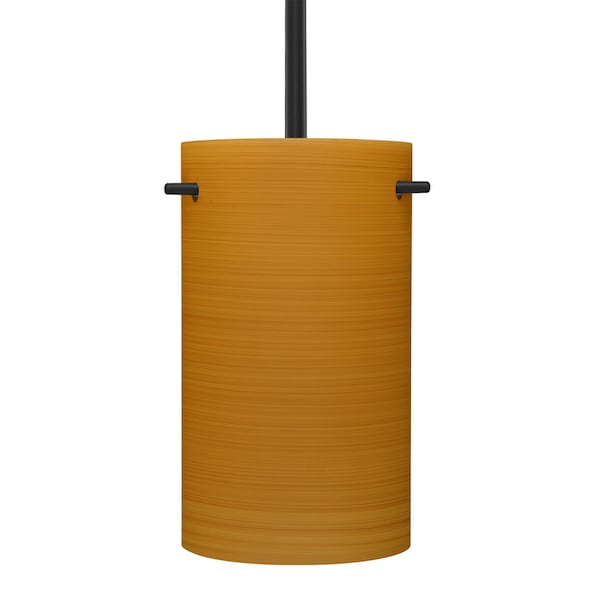 Besa Lighting Besa Tamburo 5 Stem Pendant, Oak, Black Finish, 1x 11W LED 1TT-4005OK-LED-BK - main