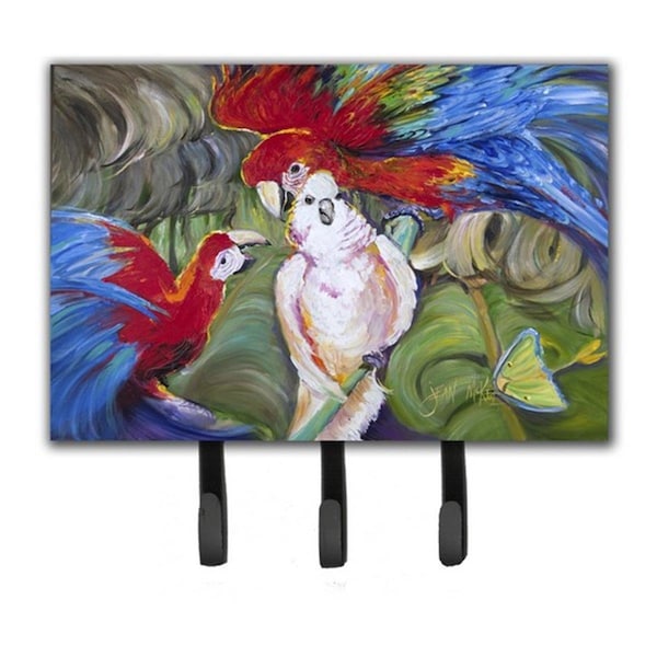 Carolines Treasures Menage-A-Trois Parrots Leash and Key Holder JMK1018TH68 - main