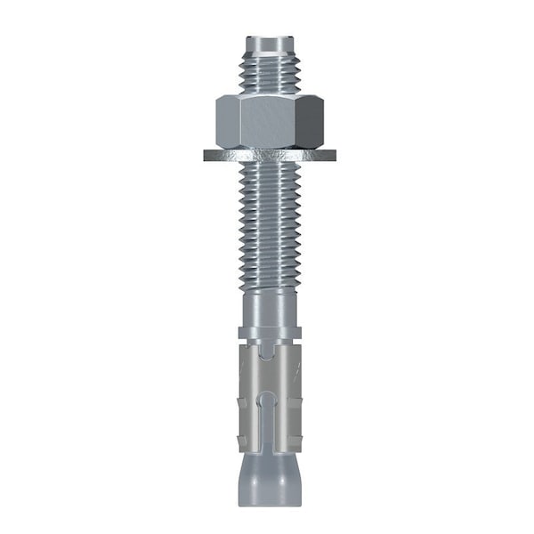 Simpson Strong-Tie Strong-Bolt 2 Wedge Anchor, 1/2 in Dia, 3-3/4 in OAL, Carbon Steel, Zinc STB2-50334P1 - main
