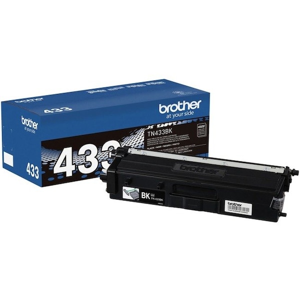 Brother Brother TN433BK Original High Yield Laser Toner Cartridge - Black - 1 Each - 4500 Pages TN433BK - main
