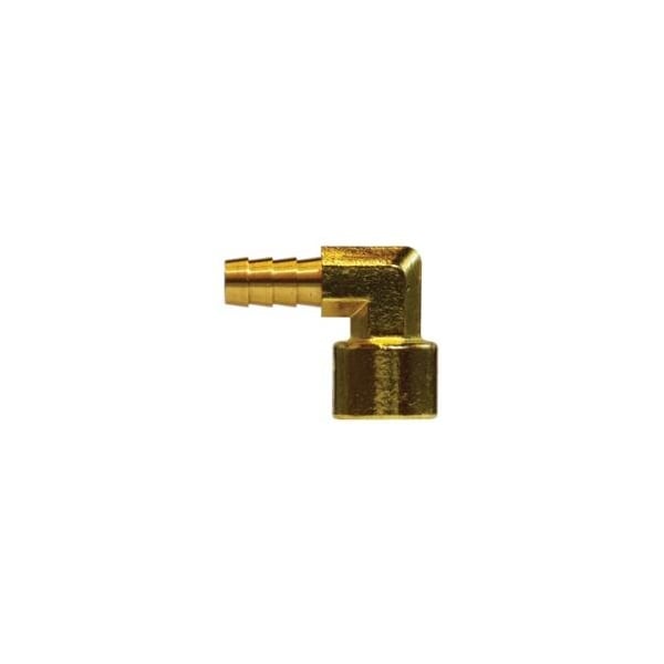First Fitting & Fastener 1/4 X 1/8 FPT BRASS 90 DEG ELBOW HOSE BARB 32401MID - main