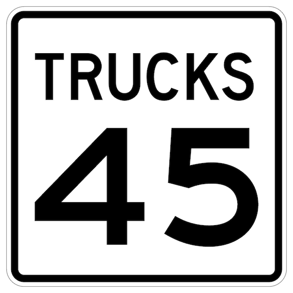 Sign Solutions Usa Traffic Sign, 48 in Width, Aluminum Sign, Square DUS10DWT4848R2-2P45 - main