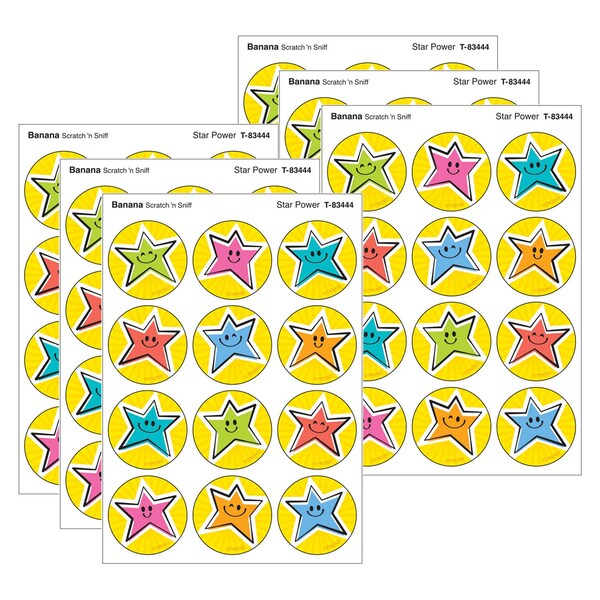 Trend Star Power, Banana scent Scratch 'n Sniff Stinky Stickers, 48-Piece Set, 6PK T83444 - main