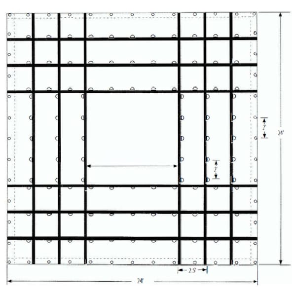 Tarps Now Heavy Duty Tarp, 24 ft x 24 ft, 20 Mil, Black, Vinyl MTH2424-BLK - main