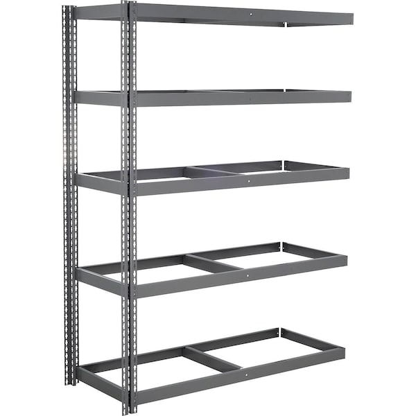 Global Industrial 5 Shelf, Heavy Duty Boltless Shelving, Add On, 60"W x 48"D x 72"H, No Deck B3164090 - main