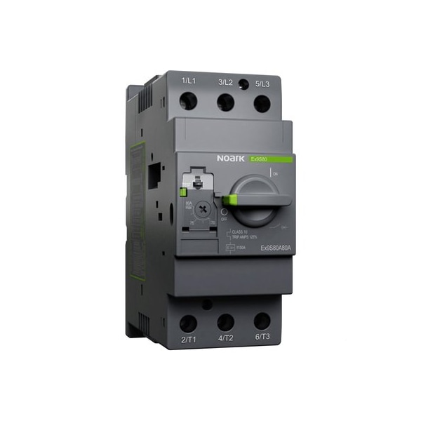 Noark Thermal-magnetic Manual Motor Starter - Ex9S80 - 48-63A setting - class 10 - rotary handle operation EX9S80A63A - main