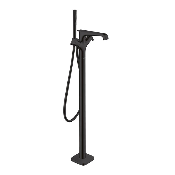 Axor Citterio E Thermostatic Freestanding Tub Filler Trim with 1.75 GPM Handshower in Matte Black 36418671 - main