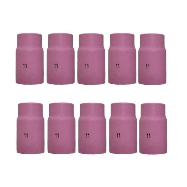 Star Tech Weld TIG Ceramic Gas Lens Ceramic Cup #11, 3/4in Cup Fit Tig 17, 18, 26, 10PK 54N19 - main