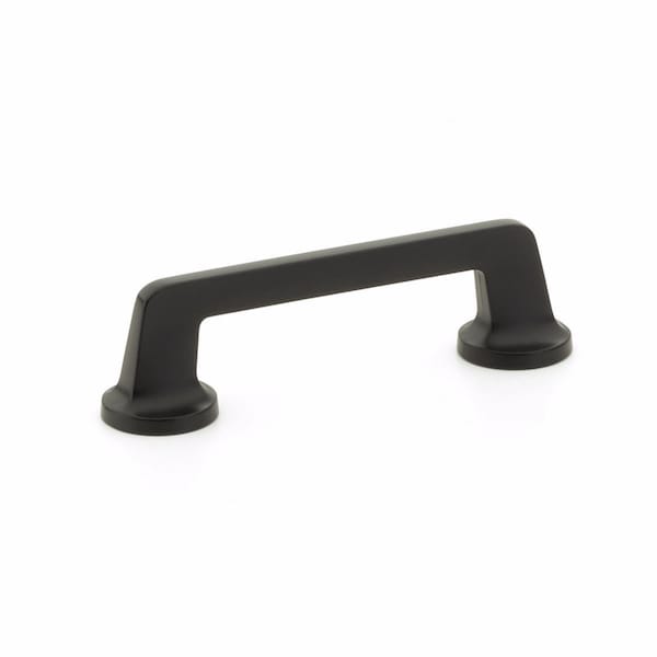 Schaub 4in Center to Center Northport Flat Cabinet Pull Matte Black Finish 201-MB - main