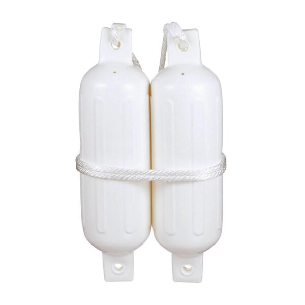 Seachoice Twin Eye White Vinyl Boat Fender 50-79251 - main