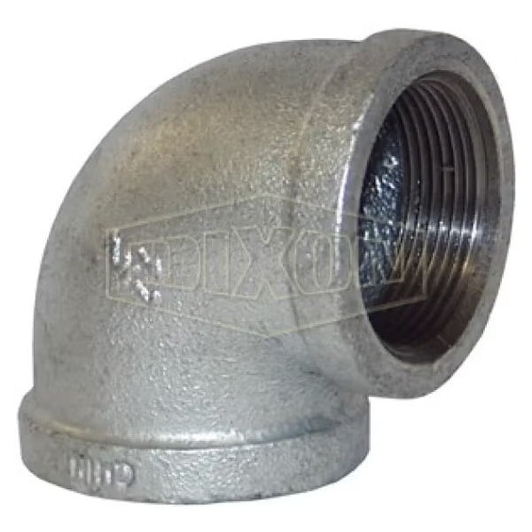 Dixon Pipe Elbow, 1 in Nominal, FNPT End Style, 150 lb, Iron, Galvanized EL90100G - main