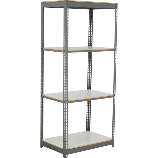 Global Industrial 4 Shelf, Commercial Duty Boltless Shelving Starter, 48"Wx12"Dx96"H, Laminate Deck B3165812 - main