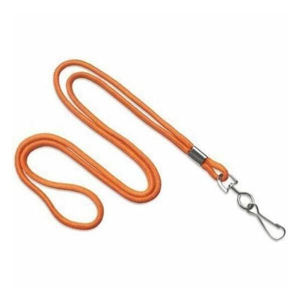 Brady LANYARD STANDARD, ORANGE, ROUND WOVEN LANYARD W/NICKEL PLATED STEEL SWIVEL HOOK 2135-3005 - main