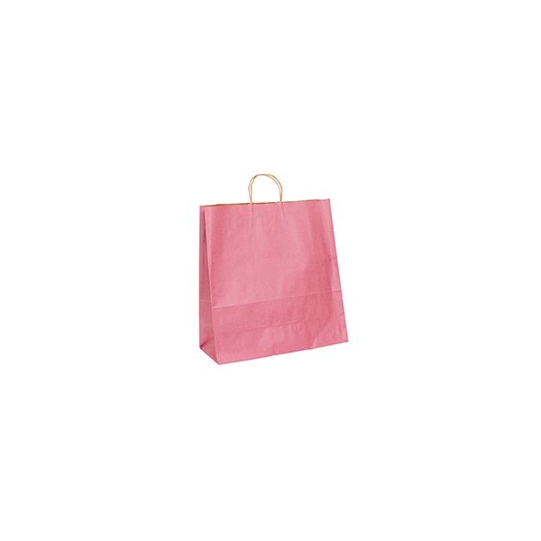 Bubblefast 200-18 x 7 x 18 3/4'' Pink Tinted Shopping Bags, 200PK BFBGS119PI - main
