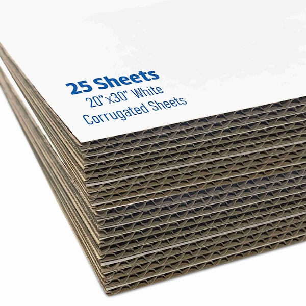 Flipside 20 x 30 White Corrugated Project Sheet Pack of 25 32300-25 - main