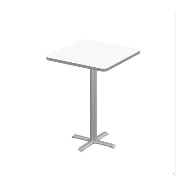 Correll Square Cafe Table, 24 in W, 24 in L, 42 in H, Particleboard Top, Frosty White SXB24DES-80-98-13 - main
