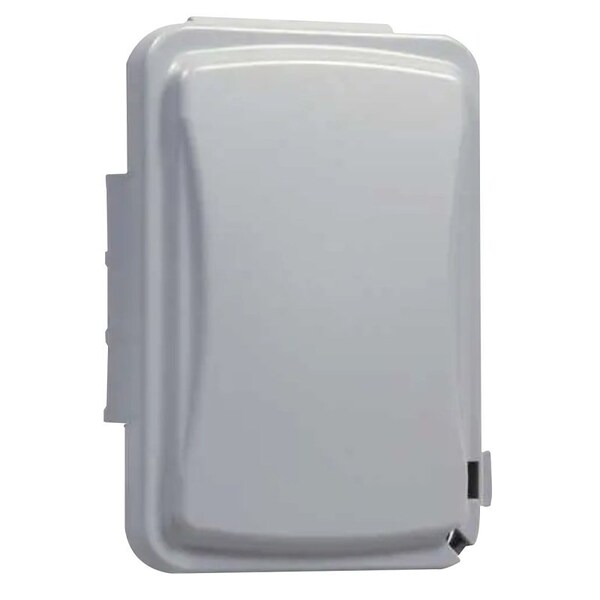 Hubbell Taymac Weatherproof Flip Cover, 5/8 in L, 5.61 in W, 1-Gang, Polycarbonate, Gray MM110G - main