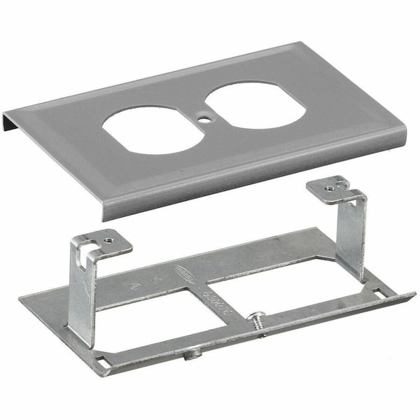 Hubbell Wiring Device-Kellems Single Receptacle Cover, Gray HBL3043BEGY - main
